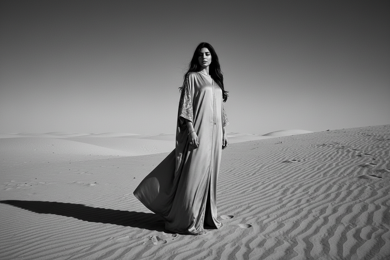Black and White Kaftan Editorial