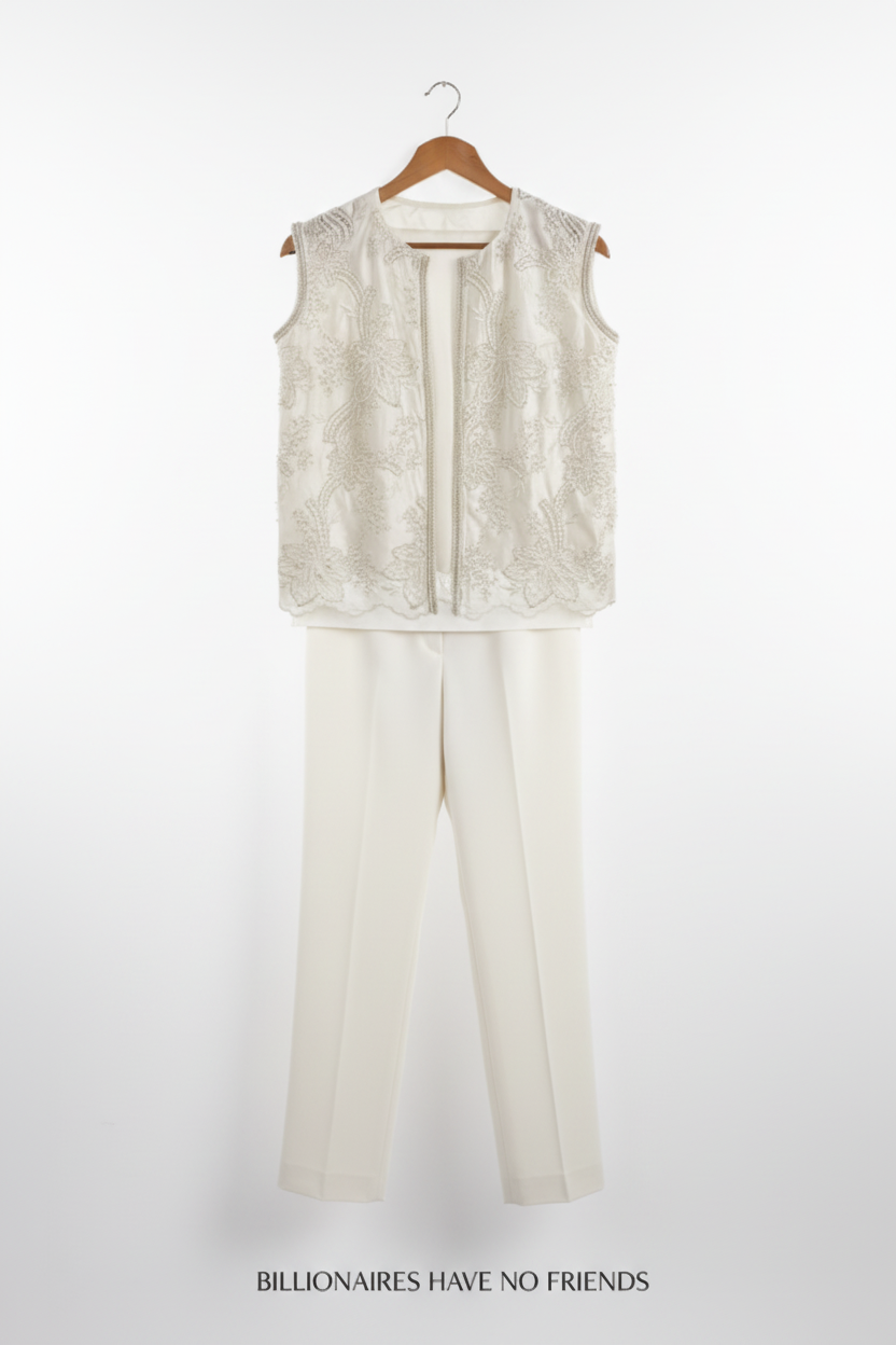 THE ACQUITTAL ivory three-piece full outfit