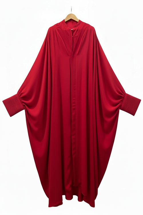 Red Abaya - No Buttons
